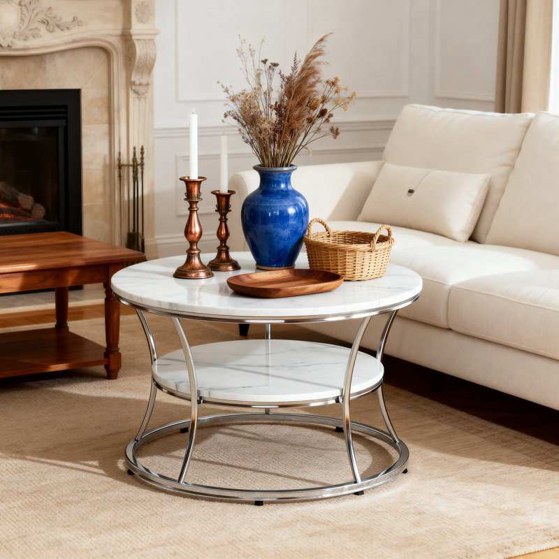 2-Tier Coffee Table for Living Room
