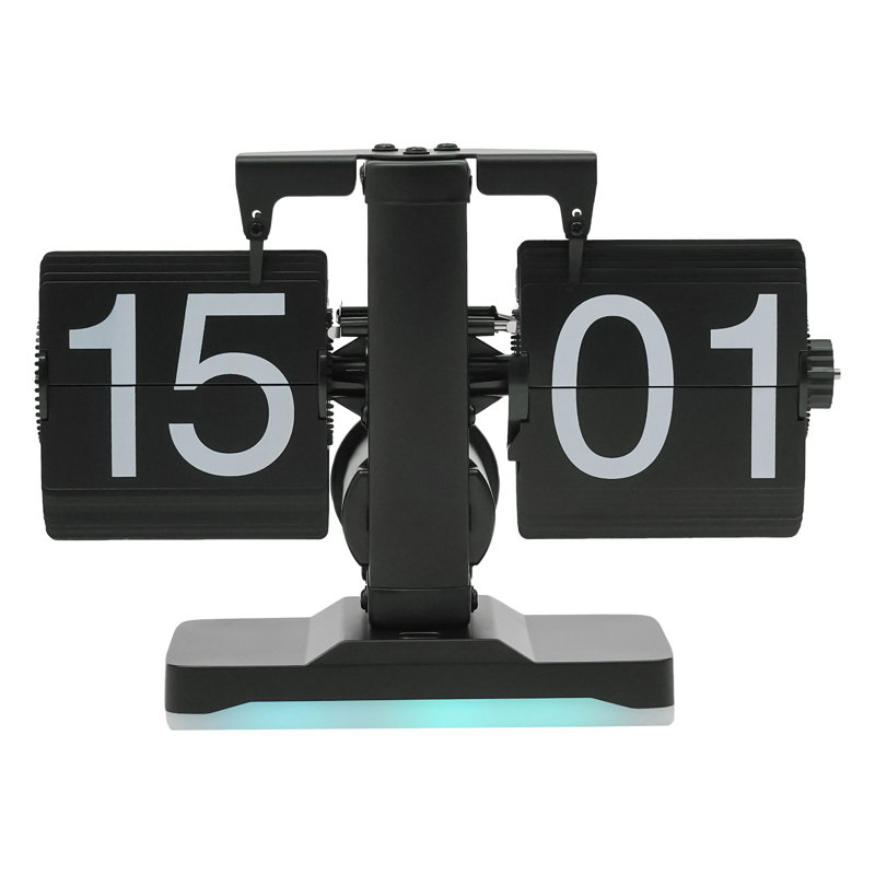 Modern & Contemporary Numerical Quartz Movement / Crystal Tabletop Clock, Black