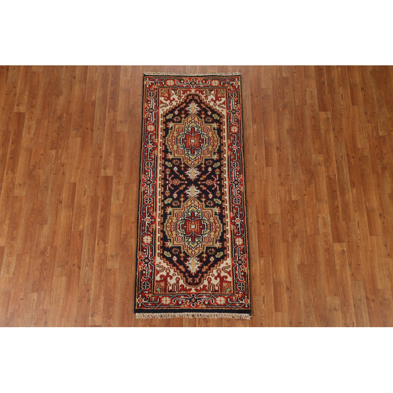 One-of-a-Kind 2'5" X 5'9" New Age Runner Wool Area Rug in