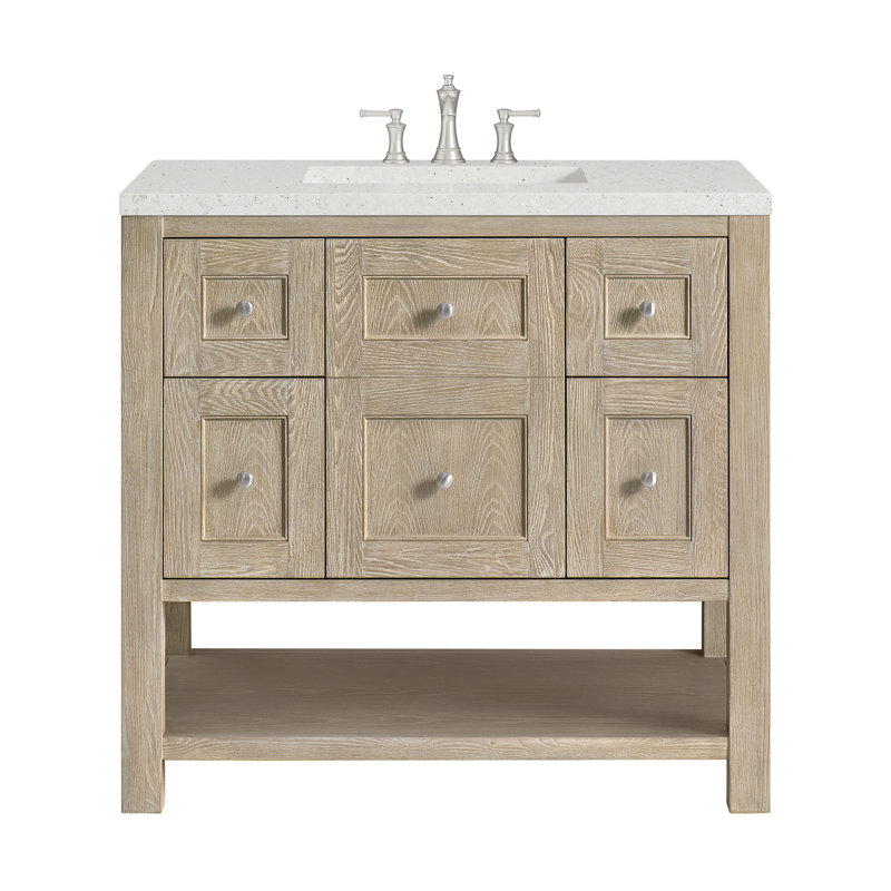Breckenridge 36'' W Single Vanity, Whitewashed Oak, Lime Delight, 8" Widespread