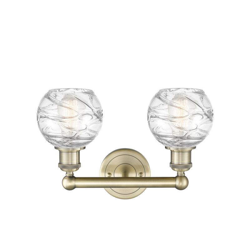 Cambria 2 - Light Dimmable Vanity Light, Antique Brass, Clear