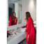 Peignoir mi-mollet en rayonne de femme avec poches-74877382