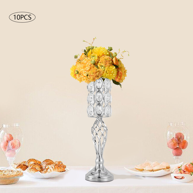 Gyimah Crystal Table Vase, Silver