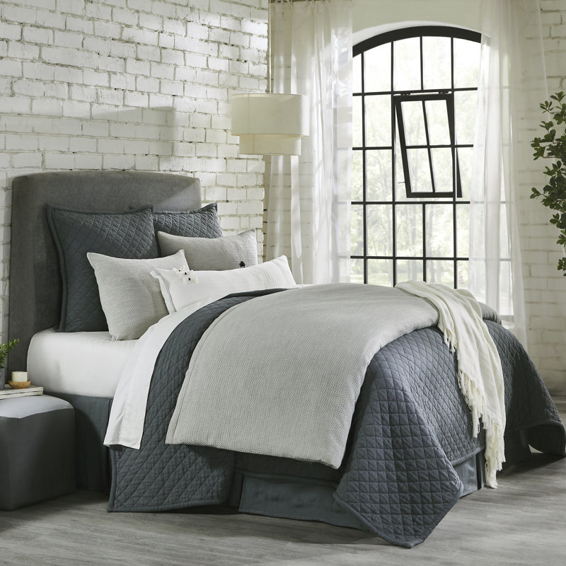 Kelley Cotton Chevron / Zig Zag Duvet Cover, King Duvet Cover + 2 King Shams