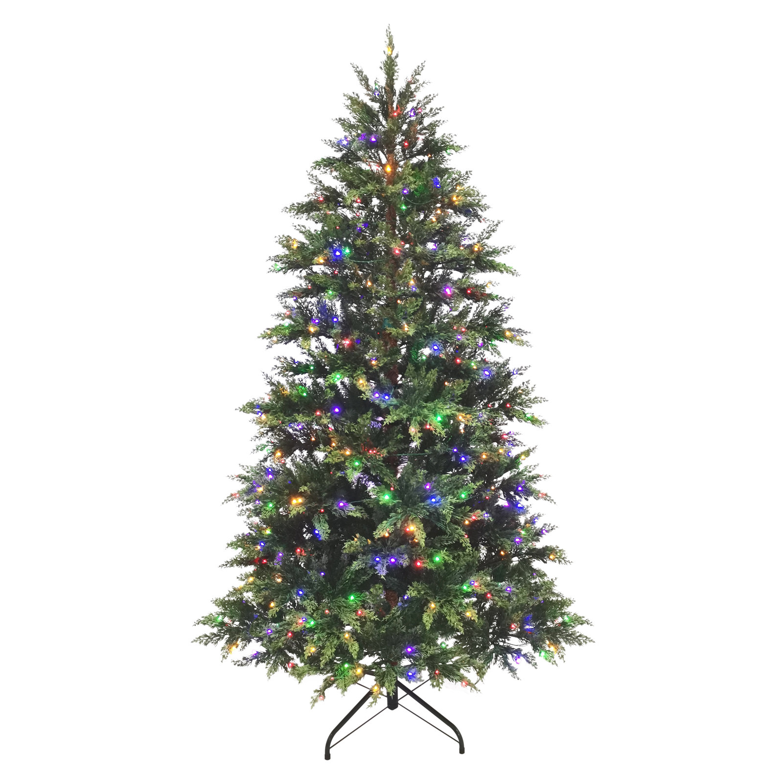 7.5' Pre-Lit Cedar Christmas Tree