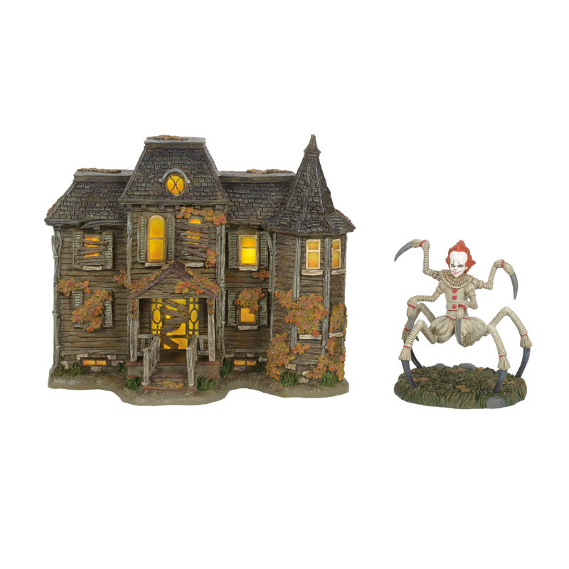 Ensemble de 2 figurines Fry Avenue Village Neibolt House Lit et Pennywise