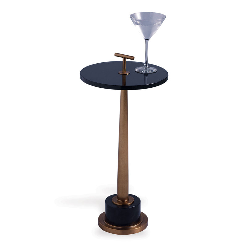 Toronto End Table, Black/Brass
