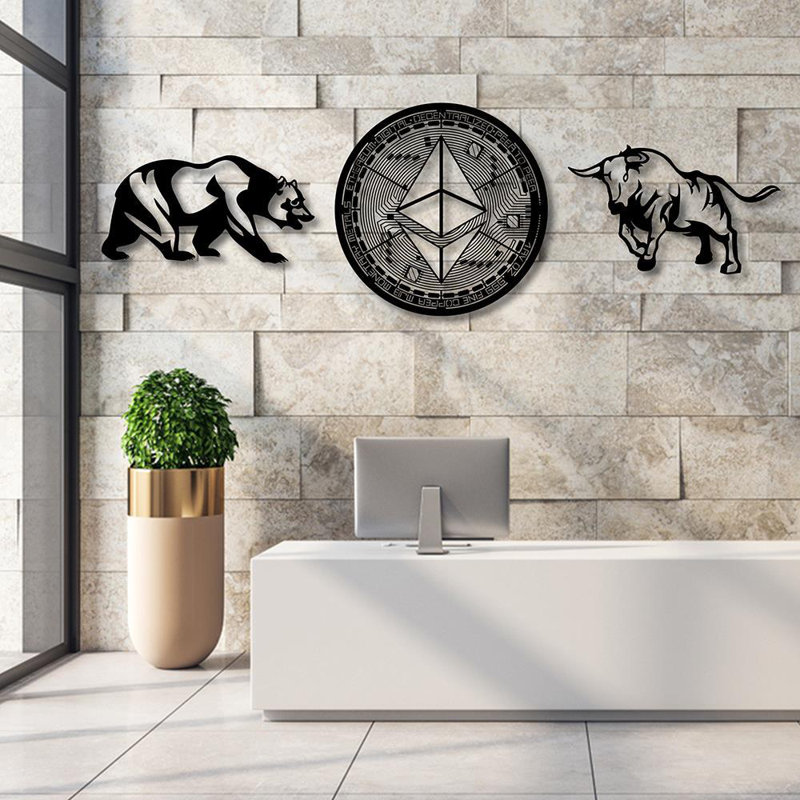Handmade Abstract Wall Decor on Metal, 49cm H x 49cm W x 2cm D