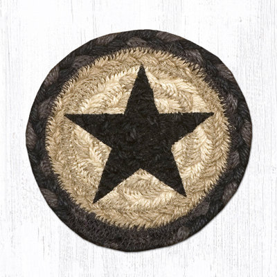  IC-238 Black Star Printed Coaster 5"x5"