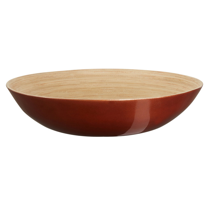 Norden Home Garcia Bamboo Salad Bowl, Rose Gold