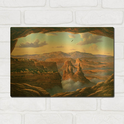 « Île dans le ciel, Canyonlands » par Eduardo Camoes, tableau mural en métal doré, 40,6 x 30,5 cm