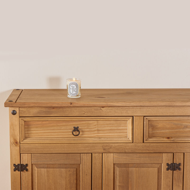 Corona 51.97" Wide 2 - Drawer Sideboard, Antique Brown Stain/Antique Brown Stain