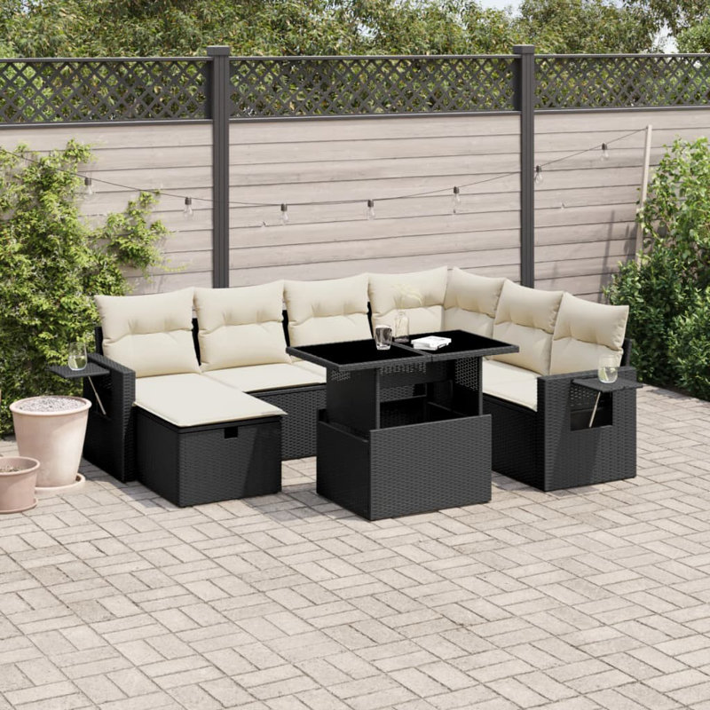 Grand canapé modulaire en rotin PE Vidaxl
