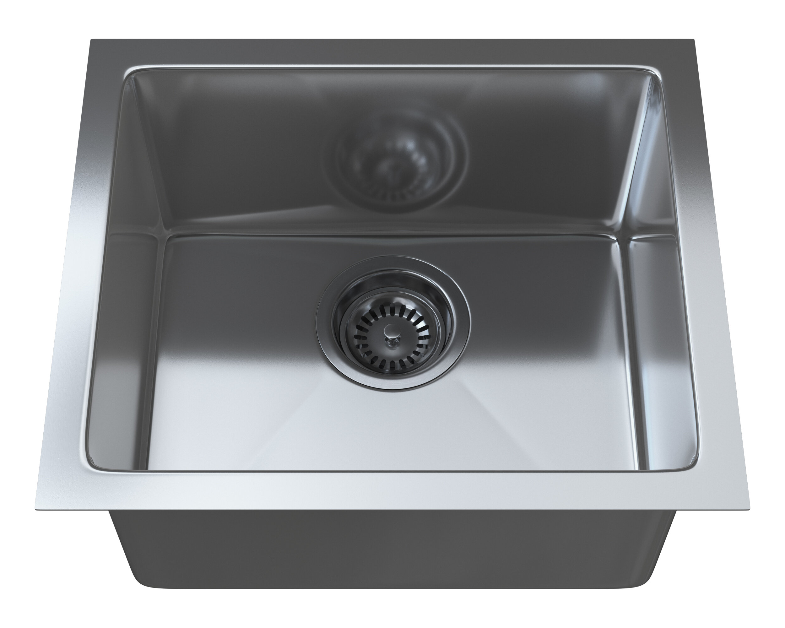 Cantrio Koncepts Cantrio Premium Stainless Steel Single Kitchen Sink   Cantrio Premium Stainless Steel Single Kitchen Sink With 15 X 13 X 925 Dimensions 