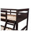 Twin over Full Bunk Bed with Storage Drawers, Solid Wood Frame in Espresso