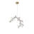 Eclectic 10 Light Crystal Branch Chandelier