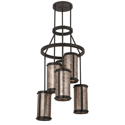 6 - Light Dimmable Geometric Chandelier