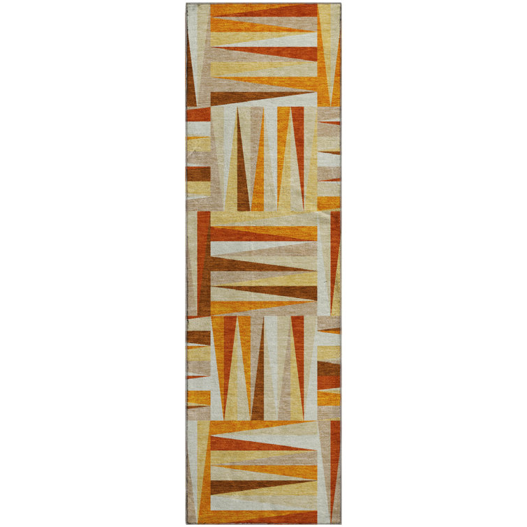 Premium Machine Washable Collett AMF1012 Squares Rug