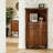 Retro Brown Solid Wood Corner cabinet