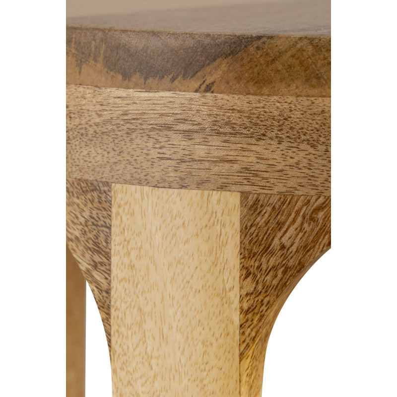 Chewelah Solid Wood End Table, Beige Wood, 20" H x 10" W x 10" D