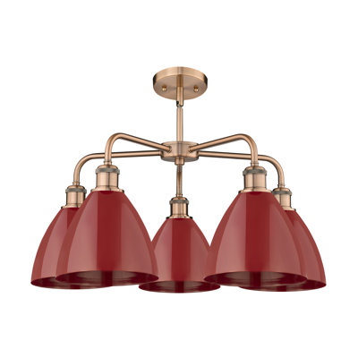 Trickett 5 - Light Steel Dimmable Chandelier