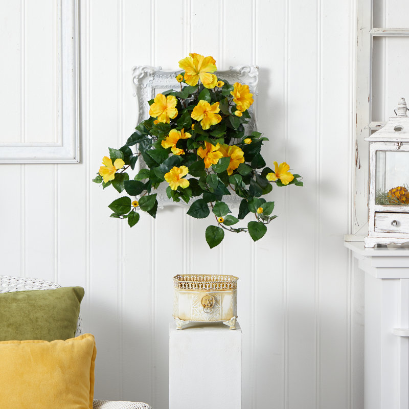 Ensemble de 2 plantes florales artificielles hibiscus