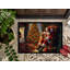 Paillasson Golden Retriever and Santa Claus-112753789