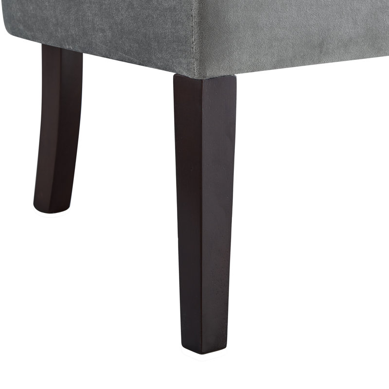 Cassius Setee Upholstered Bench For Entryway Bedroom, Grey Velvet