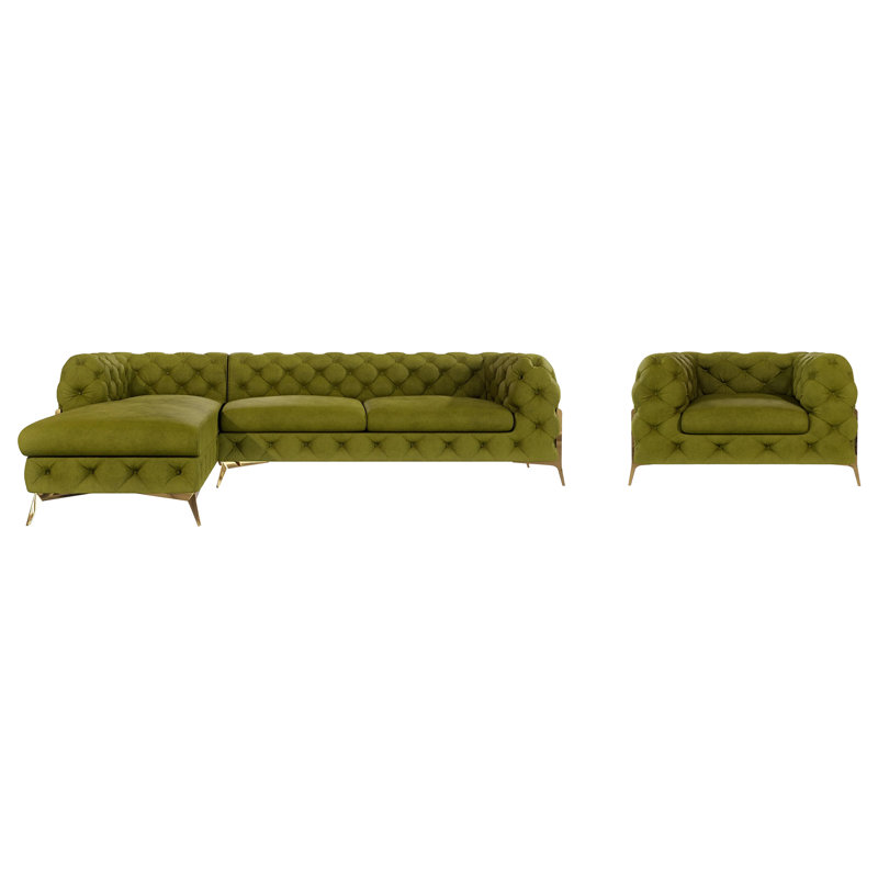Atoka 2 - Piece Velvet Living Room Set