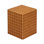 Callista Modern 18" Dark Orange Ceramic Tiled Cube Side Table, Glossy Square Mosaic Pedestal Accent End Table for Living Room & Bedroom