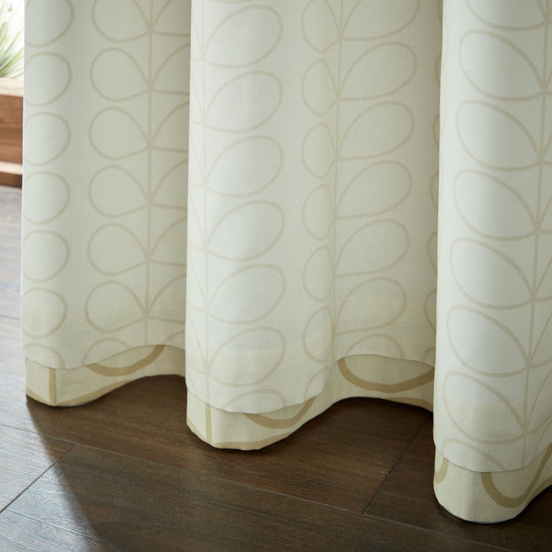 Linear Stem Curtain, 168cm Width x 229cm Drop, Natural