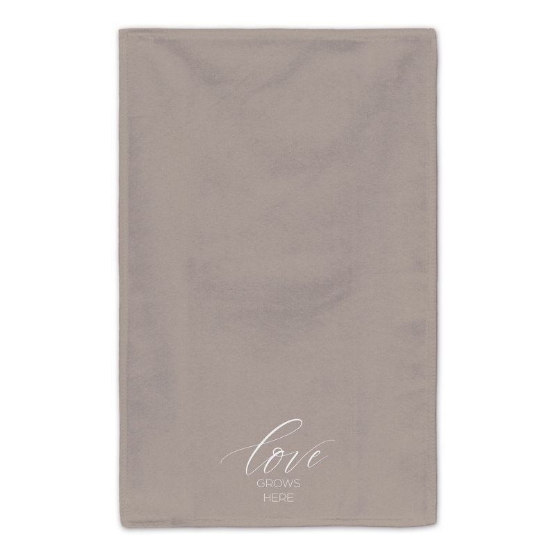 Ensemble de 2 torchons Love Grows Here, Brun