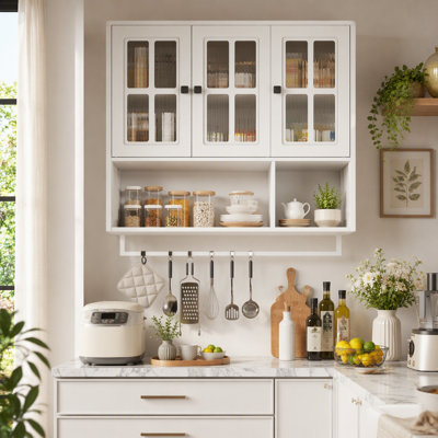 3-Door Wooden Wall Cabinet