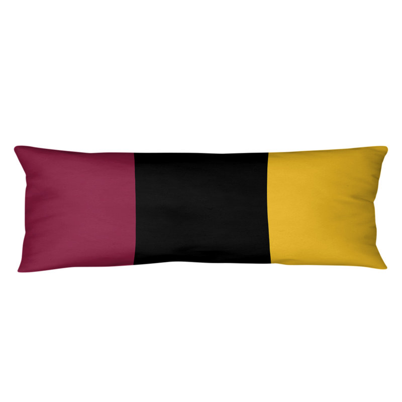 Oreiller de corps en polyester / polyester Arizona Football Stripes, Mississippi Rebellion, Marron / noir / jaune