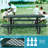 Kayala 6-Person 6 ft. Rectangular Outdoor Steel Picnic Table with Umbrella Pole-977614228