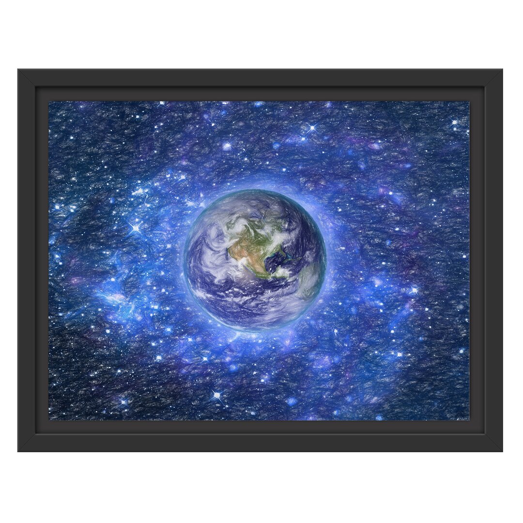 Gerahmtes Wandbild Planet ErdeWeltraum