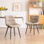 Chaise d'appoint rembourrée en similicuir Emsley avec pieds en métal-1875792374