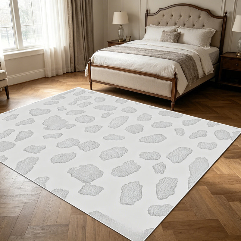 1PC Neutral Tonal Irregular Spot area rugs for Living Room, Soft and Comfortable, Suitable for all seasons, easy-to-maintain, machine washable Indoor floor mat, Under Table Farmhouse suitable for dining room, bedroom, entryway, home office, kitchen,