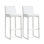 Orville Upholstered Faux Leather Counter Stool with Stainless Steel Frame