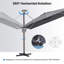 11' × 9' Outdoor Cantilver Umbrella With Weighted Base-1449096344