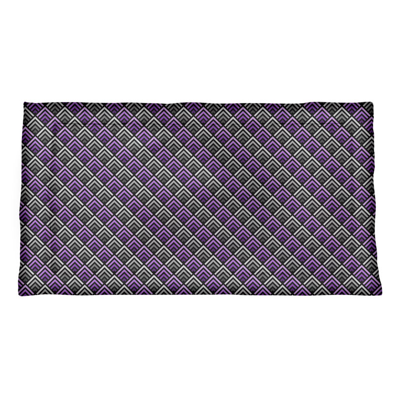Taie décorative Katelyn Elizabeth, Microfibre, Simple standard, Mauve clair / noir