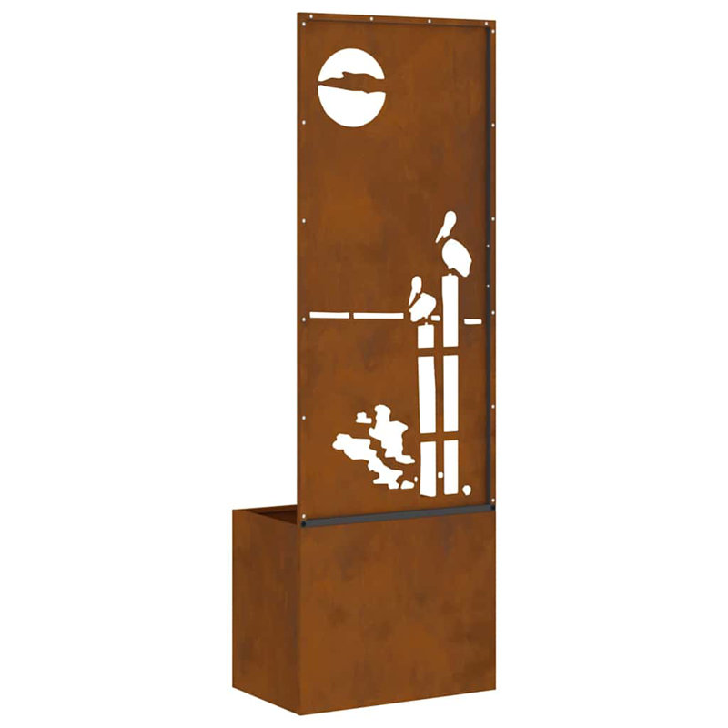 Planter Box, 140cm H x 50cm W x 50cm D, Rusty