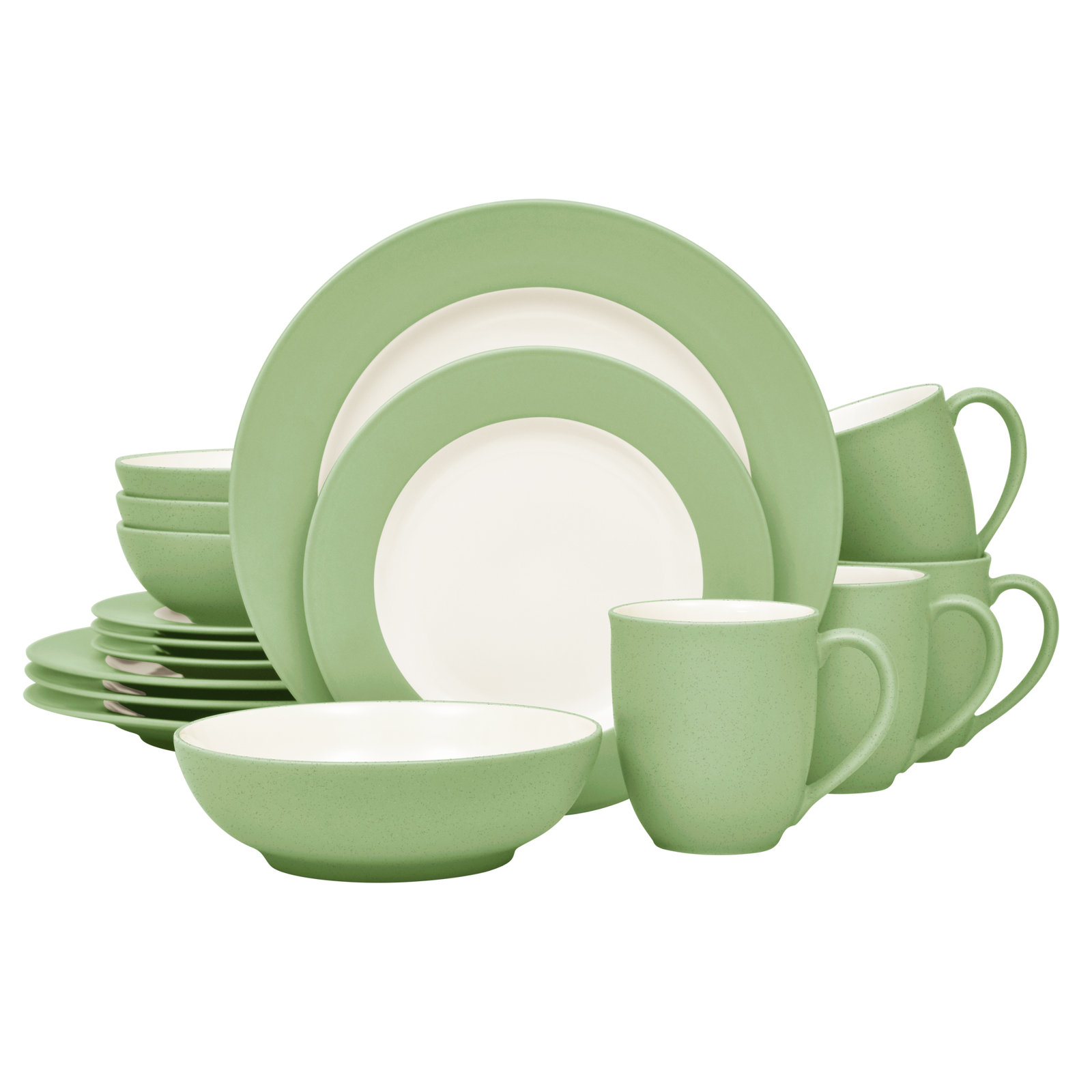 Colorwave Stoneware Dinnerware Set - Service for 4, Apple