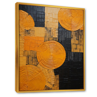 Poterie artistique jaune - décoration murale abstraite