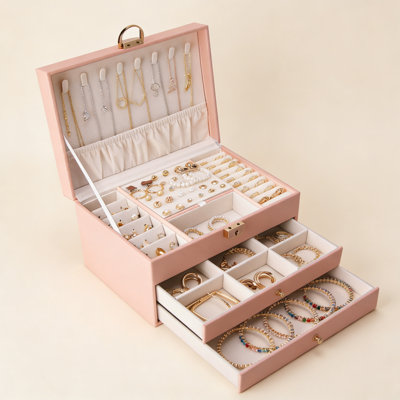 Leather, Fabric Jewellery Box +