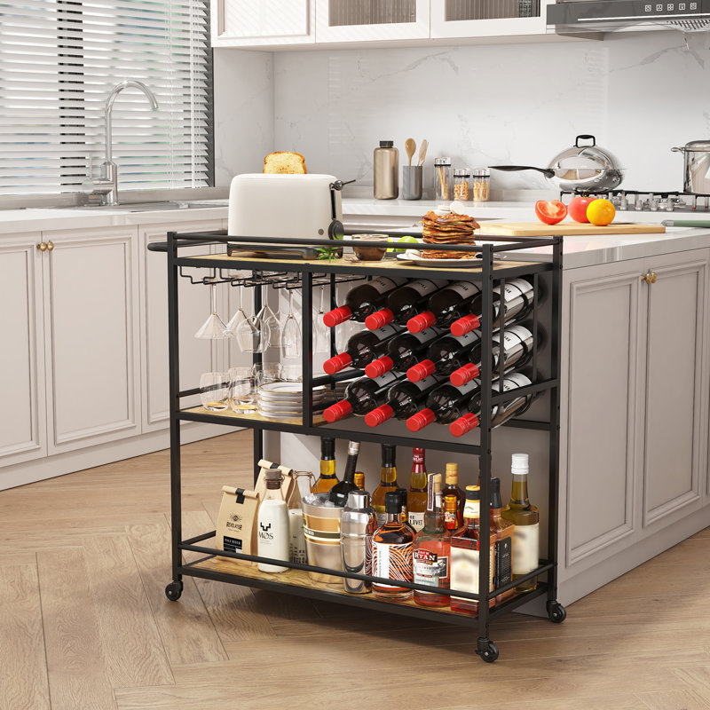 33.86cm H x 13.07cm W Utility Cart