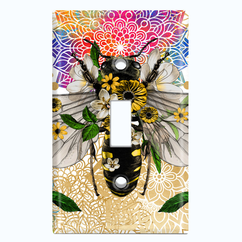 Patterned 1 - Gang Toggle Light Switch Standard Wall Plate