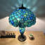 Ampoule Haruko TiffanyTable en verre coloré et base en cristal avec ampoules à DEL incluses l 16 po x P 16 po x H 24 po