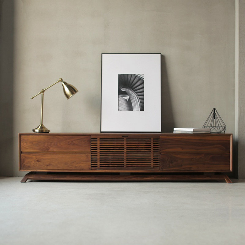 Meuble télé rétro, Espresso, 78.74"