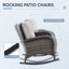 Ensemble de canapé modulaire d'extérieur en L avec chaises berçantes et table d'appoint Valierius-1052444777